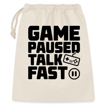 Game Paused Talk Fast - Gift Bag 40 x 50 cm - nature - Front