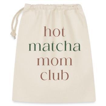 Heiße Matcha Mom Club - Geschenkbeutel aus Baumwolle (40 x 50 cm) - Natur - Vorne