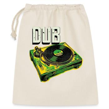 Dub Reggae Plattenspieler - Geschenkbeutel aus Baumwolle (40 x 50 cm) - Natur - Vorne