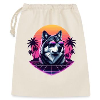 Coucher de soleil Husky Vapo Neon - Sac cadeau 40 x 50 cm - nature - Devant
