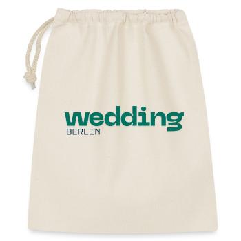 Wedding Berlin - Schönes, schlichtes Design - Geschenkbeutel aus Baumwolle (40 x 50 cm) - Natur - Vorne