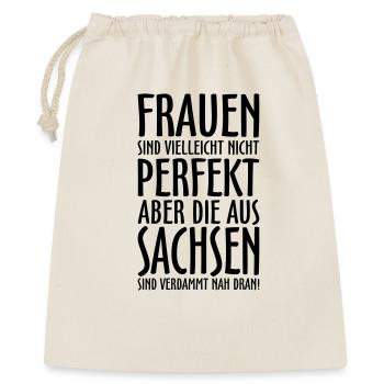 Frauen aus Sachsen - Geschenkbeutel aus Baumwolle (40 x 50 cm) - Natur - Vorne