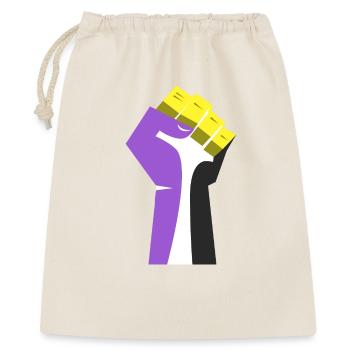 The Raised Fist (Purple, Yellow, Black, White) - Gift Bag 40 x 50 cm - nature - Front