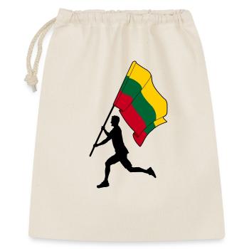 Flag Lithuania man running - Gift Bag 40 x 50 cm - nature - Front