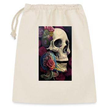 Beautiful fantasy Skull - Geschenkbeutel aus Baumwolle (40 x 50 cm) - Natur - Vorne