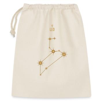 Signe du zodiaque Lion Constellation d’étoiles Tons dorés - Sac cadeau 40 x 50 cm - nature - Devant