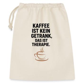 Le café est une thérapie - Chemise d’humour - Sac cadeau 40 x 50 cm - nature - Devant