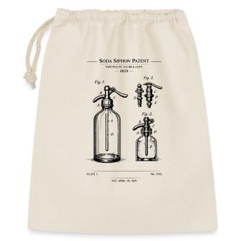 Design des Soda-Siphone-Bauplans - Geschenkbeutel aus Baumwolle (40 x 50 cm) - Natur - Vorne