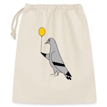 Pigeon with Balloon – Urban Minimal Art - Geschenkbeutel aus Baumwolle (40 x 50 cm) - Natur - Vorne