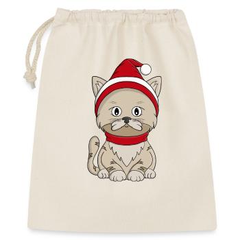 Kitty d’hiver - Sac cadeau 40 x 50 cm - nature - Devant