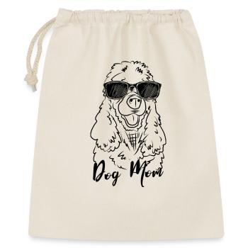 Pudel Hund Mama Hundeliebhaber Geschenk für Frauen - Geschenkbeutel aus Baumwolle (40 x 50 cm) - Natur - Vorne