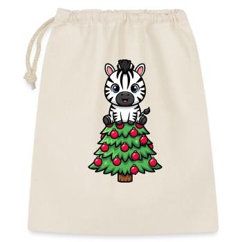 Cute Zebra Christmas Tree Cartoon Christmas Eve - Gift Bag 40 x 50 cm - nature - Front