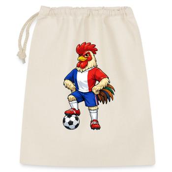 Football Coq France, Fan Drapeau de France - Sac cadeau 40 x 50 cm - nature - Devant