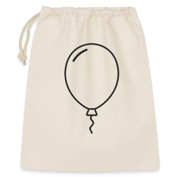 Luftballon – Party, Leichtigkeit & Gute Laune - Geschenkbeutel aus Baumwolle (40 x 50 cm) - Natur - Vorne