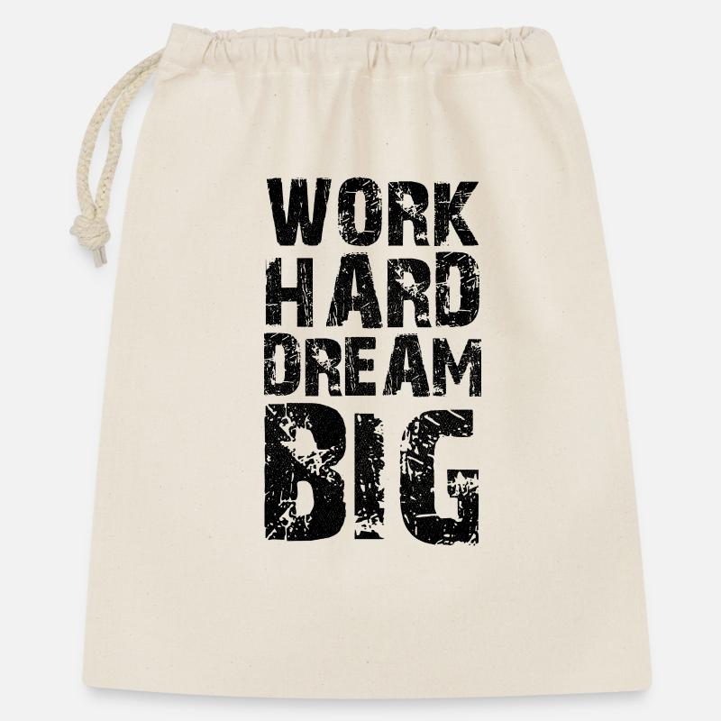work hard dream big - Gift Bag 40 x 50 cm - nature