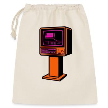Rétro Future TV - Sac cadeau 40 x 50 cm - nature - Devant