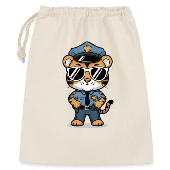 Lunettes de soleil policier tigre - Sac cadeau 40 x 50 cm - nature - Devant