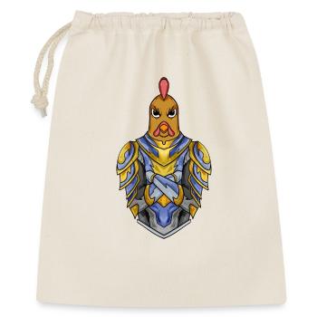 Ritter Huhn mit Rüstung Kreuzritter - Geschenkbeutel aus Baumwolle (40 x 50 cm) - Natur - Vorne