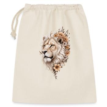 Œuvre d’art florale tête de lion - Sac cadeau 40 x 50 cm - nature - Devant