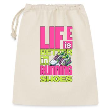 Life is Better in Running Shoes - Gift Bag 40 x 50 cm - nature - Front