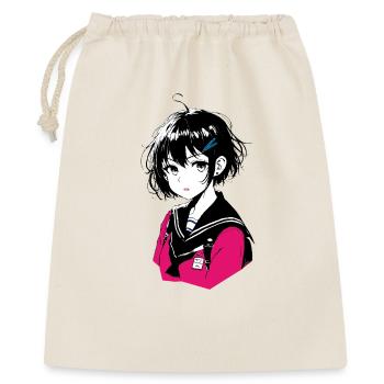 Manga Mädchen Pink Sailor Uniform - Geschenkbeutel aus Baumwolle (40 x 50 cm) - Natur - Vorne