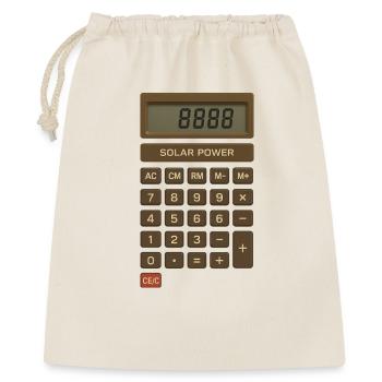 Calculateur d’énergie solaire rétro - Sac cadeau 40 x 50 cm - nature - Devant