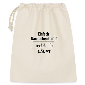 Bitte Nachfüllen! - Geschenkbeutel aus Baumwolle (40 x 50 cm) - Natur - Vorne