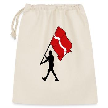 Flag Latvia man walking - Gift Bag 40 x 50 cm - nature - Front