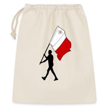 Flagge Malta Mann zu Fuß - Geschenkbeutel aus Baumwolle (40 x 50 cm) - Natur - Vorne