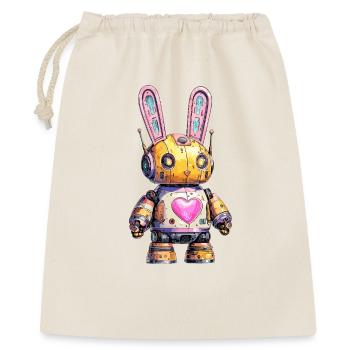 Lapin robot néon - Sac cadeau 40 x 50 cm - nature - Devant