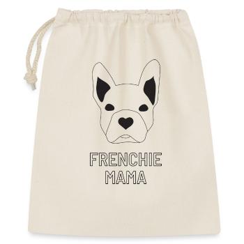 frenchie mama - Geschenkbeutel aus Baumwolle (40 x 50 cm) - Natur - Vorne