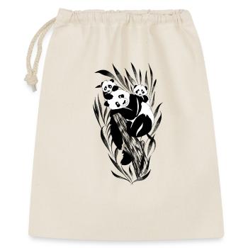 Panda family perched in bamboo trees - Gift Bag 40 x 50 cm - nature - Front