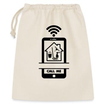 Call me phone cleaner from home - Gift Bag 40 x 50 cm - nature - Front