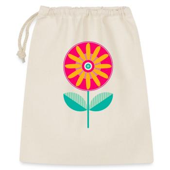 Süße bunte Blume - Geschenkbeutel aus Baumwolle (40 x 50 cm) - Natur - Vorne