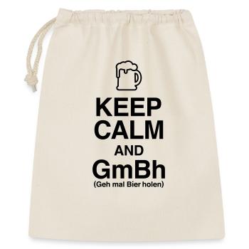 Keep Calm und geh mal Bier holen - Geschenkbeutel aus Baumwolle (40 x 50 cm) - Natur - Vorne