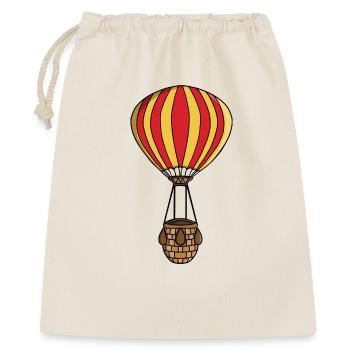 Heißluftballon - Geschenkbeutel aus Baumwolle (40 x 50 cm) - Natur - Vorne