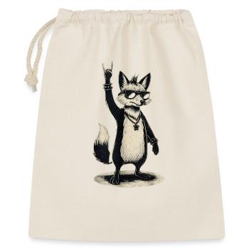 Renard berçant avec lunettes de soleil signe de main - Sac cadeau 40 x 50 cm - nature - Devant