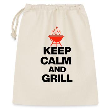 KEEP CALM AND GRILL, FIRE GRILL PARTY MEAT - Gift Bag 40 x 50 cm - nature - Front