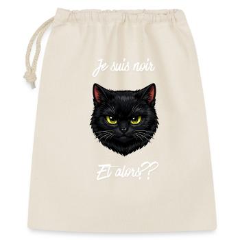 Chat noir Je suis noir et alors - Sac cadeau 40 x 50 cm - nature - Devant