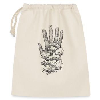 Hand in the clouds - Geschenkbeutel aus Baumwolle (40 x 50 cm) - Natur - Vorne