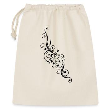 Florales Ornament Blume Tribal Design - Geschenkbeutel aus Baumwolle (40 x 50 cm) - Natur - Vorne