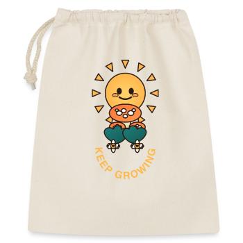KEEP GROWING – Retro Sun & Mushroom Aesthetic Shirt - Gift Bag 40 x 50 cm - nature - Front