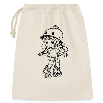 Roller Skating Girl Cartoon - Gift Bag 40 x 50 cm - nature - Front