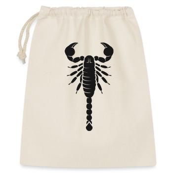 skorpion symbol geschenk scorpio logo icon - Geschenkbeutel aus Baumwolle (40 x 50 cm) - Natur - Vorne