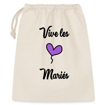 VIVE LES MARIES - Sac cadeau 40 x 50 cm - nature - Devant