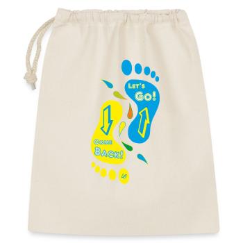 Feet_Come Back_Let c’est parti ! - Sac cadeau 40 x 50 cm - nature - Devant