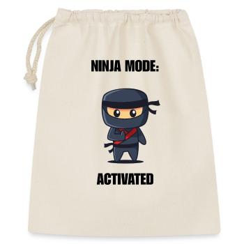Ninja Fashion Activated Shirt – Funny Ninja Saying - Gift Bag 40 x 50 cm - nature - Front