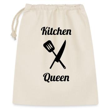 Kitchen Queen - Geschenkbeutel aus Baumwolle (40 x 50 cm) - Natur - Vorne