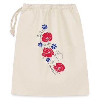 Mohnblumen und Kornblumen. Sommer Design. - Geschenkbeutel aus Baumwolle (40 x 50 cm) - Natur - Vorne
