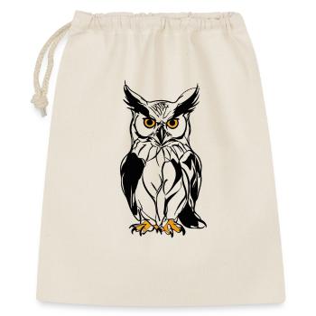 Night Owl Silhouette with Gold Eyes - Gift Bag 40 x 50 cm - nature - Front